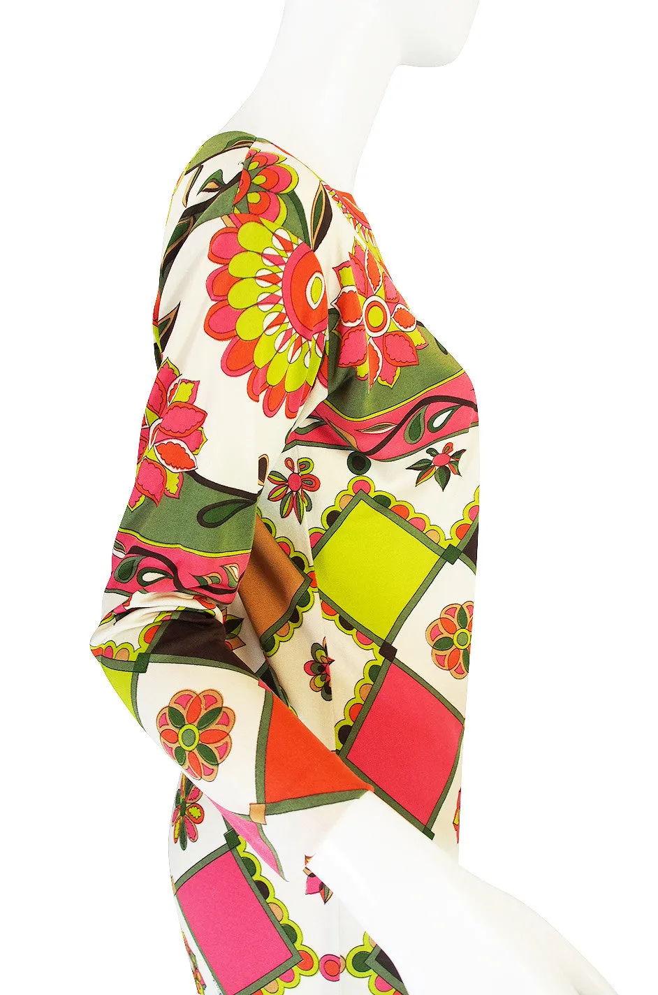 1960s Geometric & Floral Emilio Pucci Shift Dress