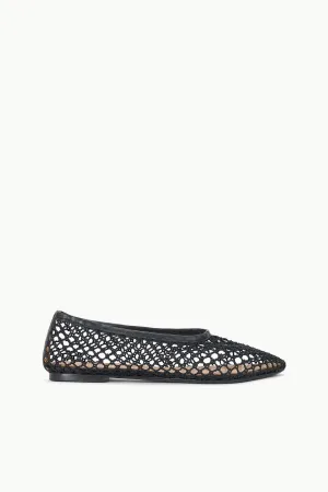 ALBA BALLET FLAT | BLACK NETTING