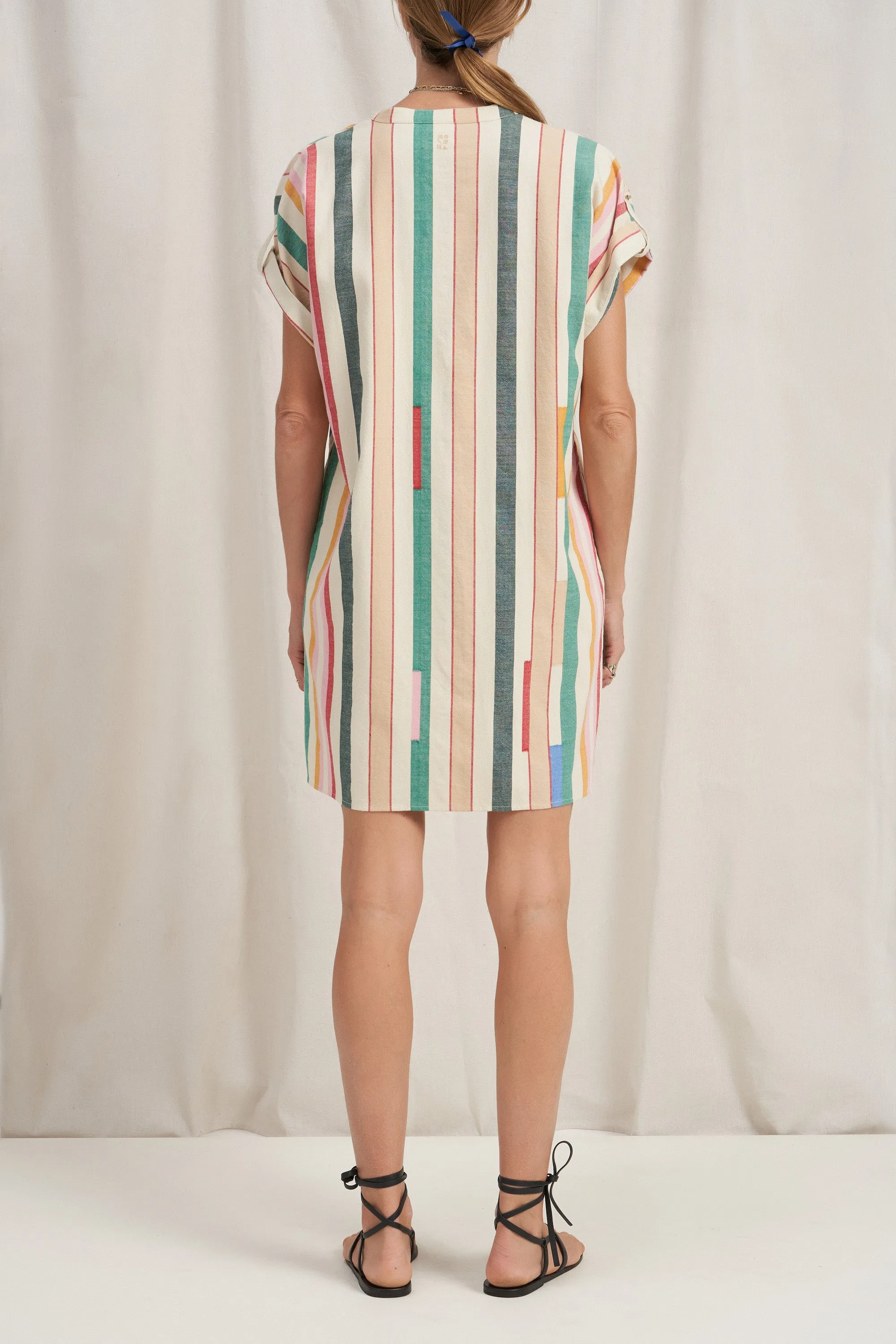 Athena Green Bazaar Stripe Tunic Dress