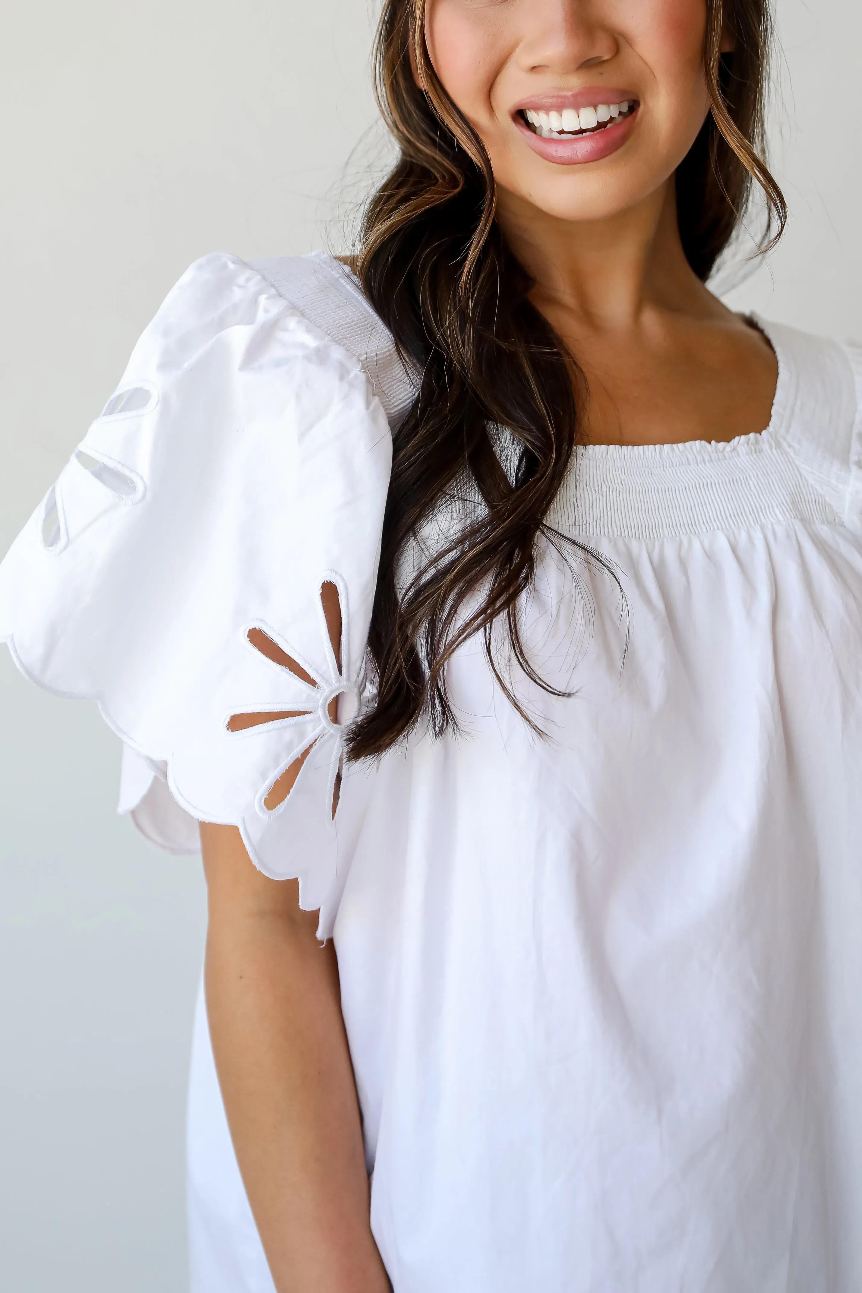 Blissful Afternoon Eyelet Blouse