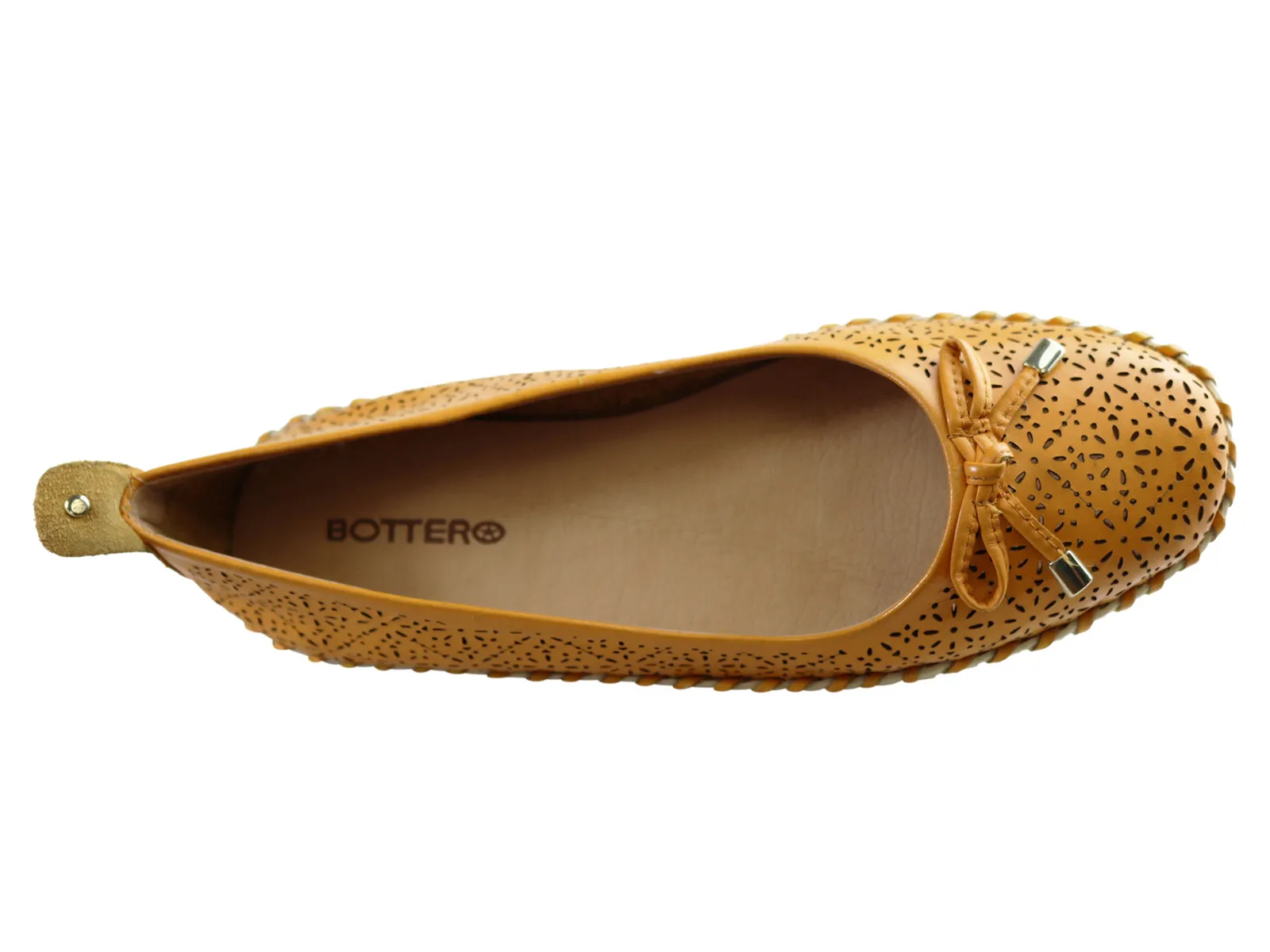 Bottero Hampshire Womens Comfort Leather Ballet Flats Made In Brazil