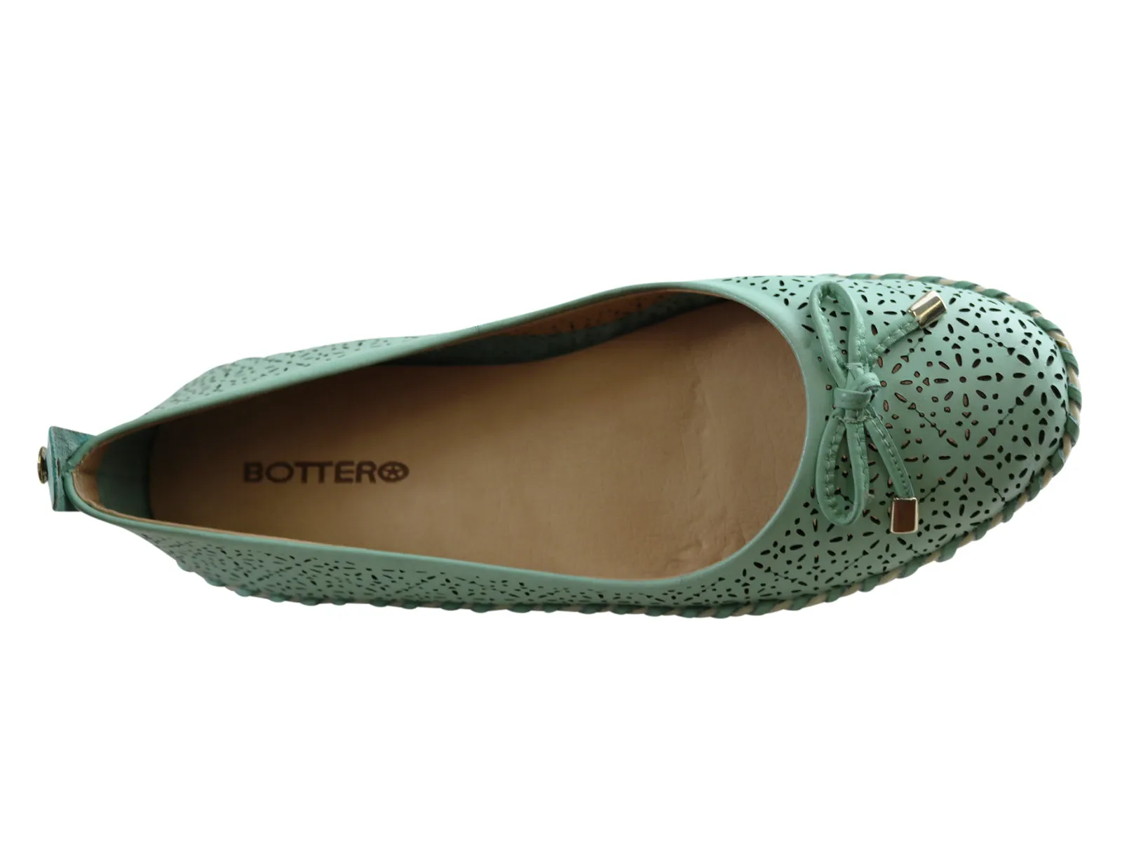 Bottero Hampshire Womens Comfort Leather Ballet Flats Made In Brazil