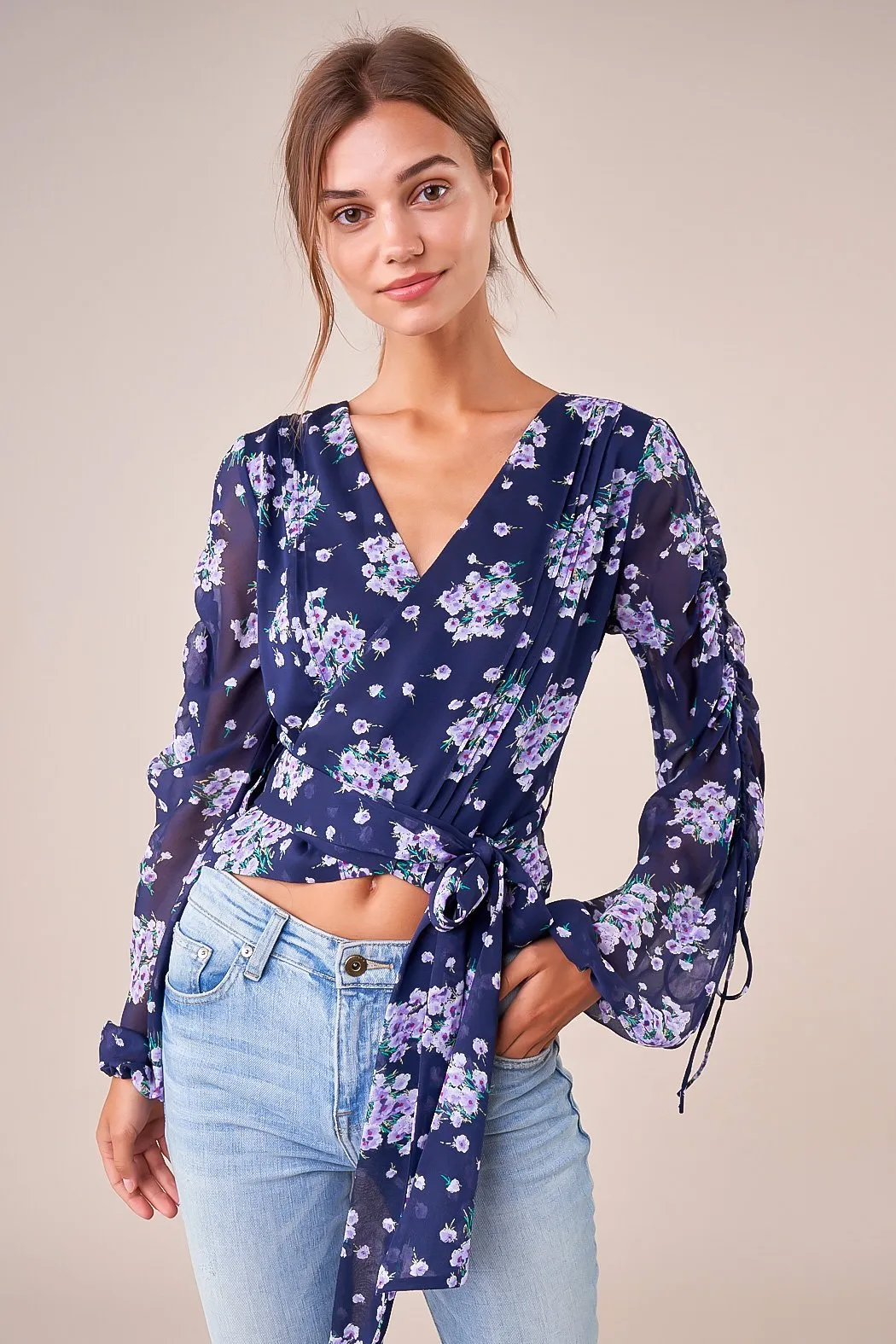 Bravado Floral Wrap Blouse