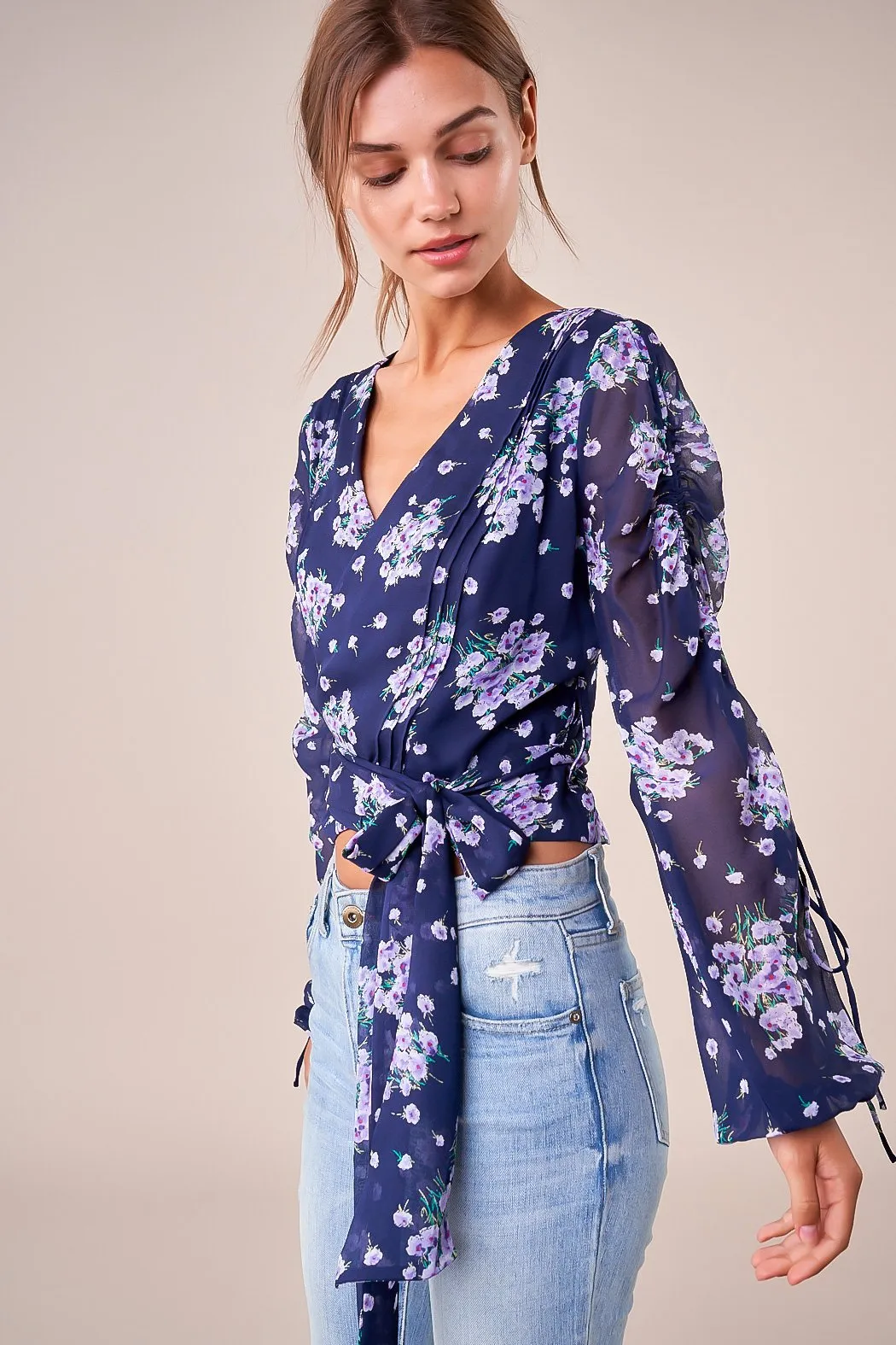 Bravado Floral Wrap Blouse