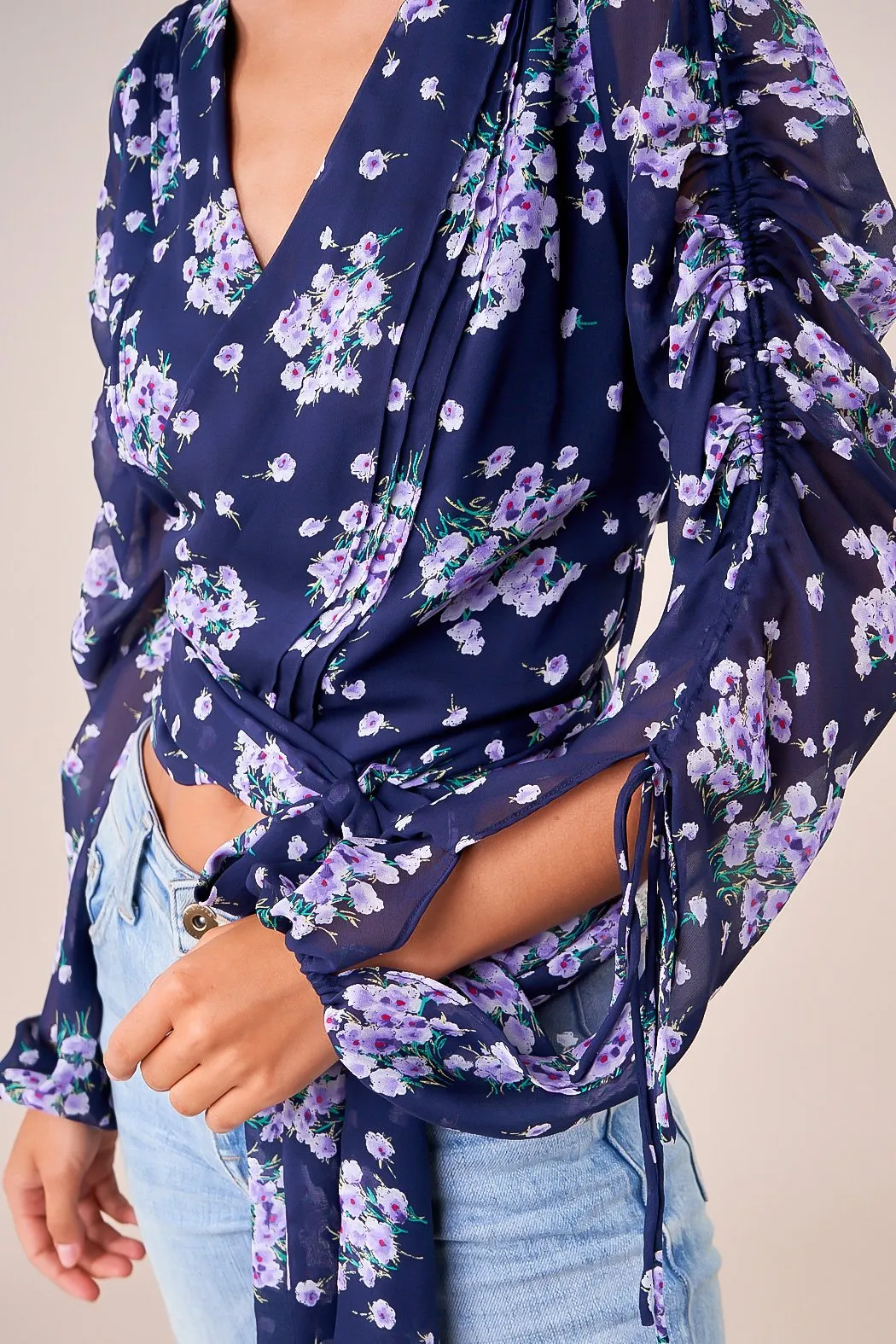 Bravado Floral Wrap Blouse