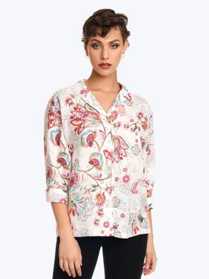 Casablanca Linen Aida Blouse