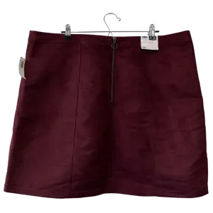 cranberry zipper-front mini-skirt - US 20