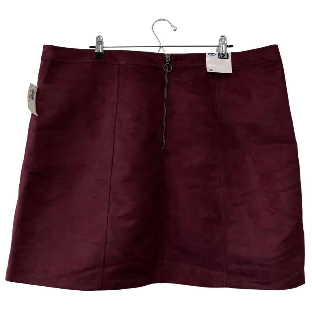 cranberry zipper-front mini-skirt - US 20