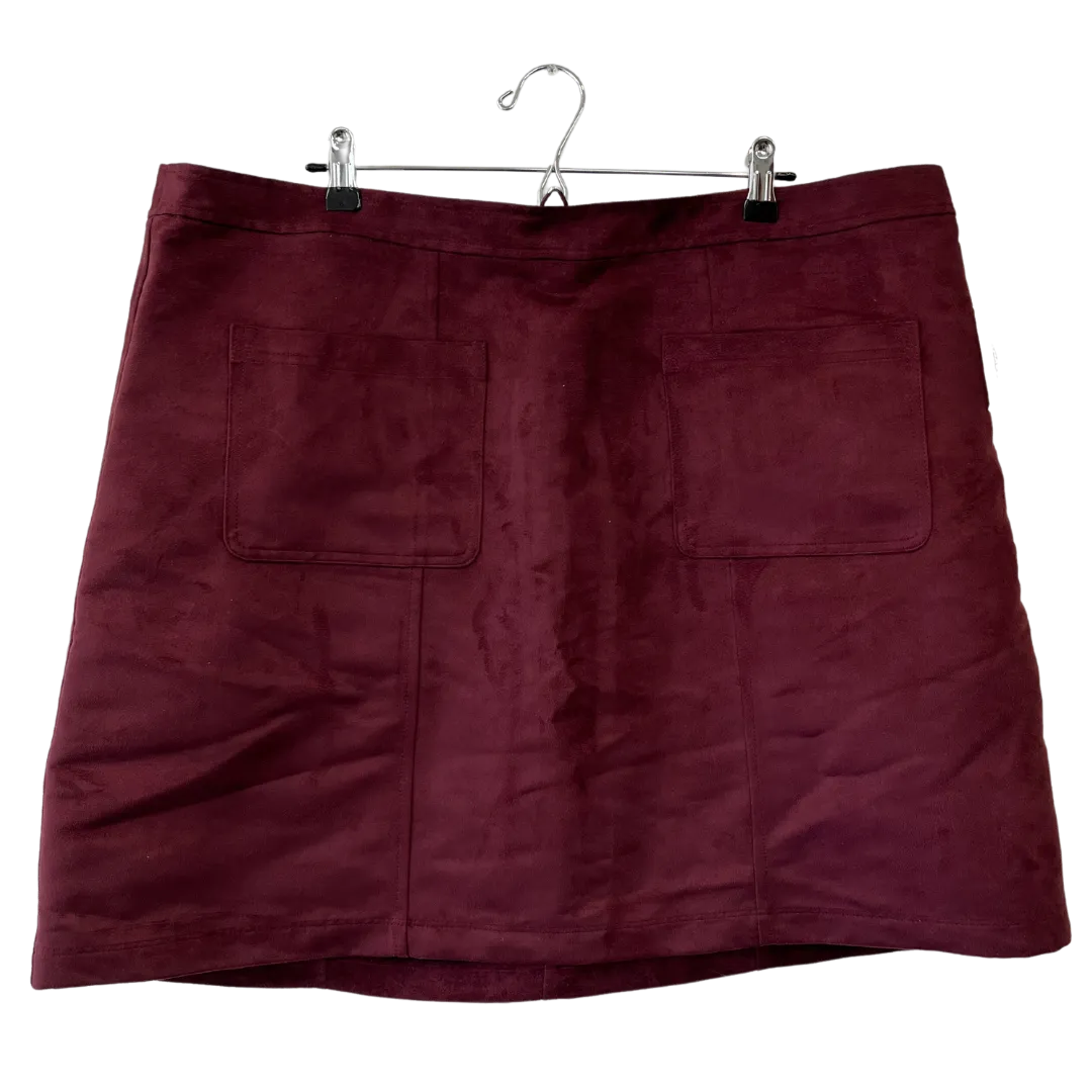 cranberry zipper-front mini-skirt - US 20