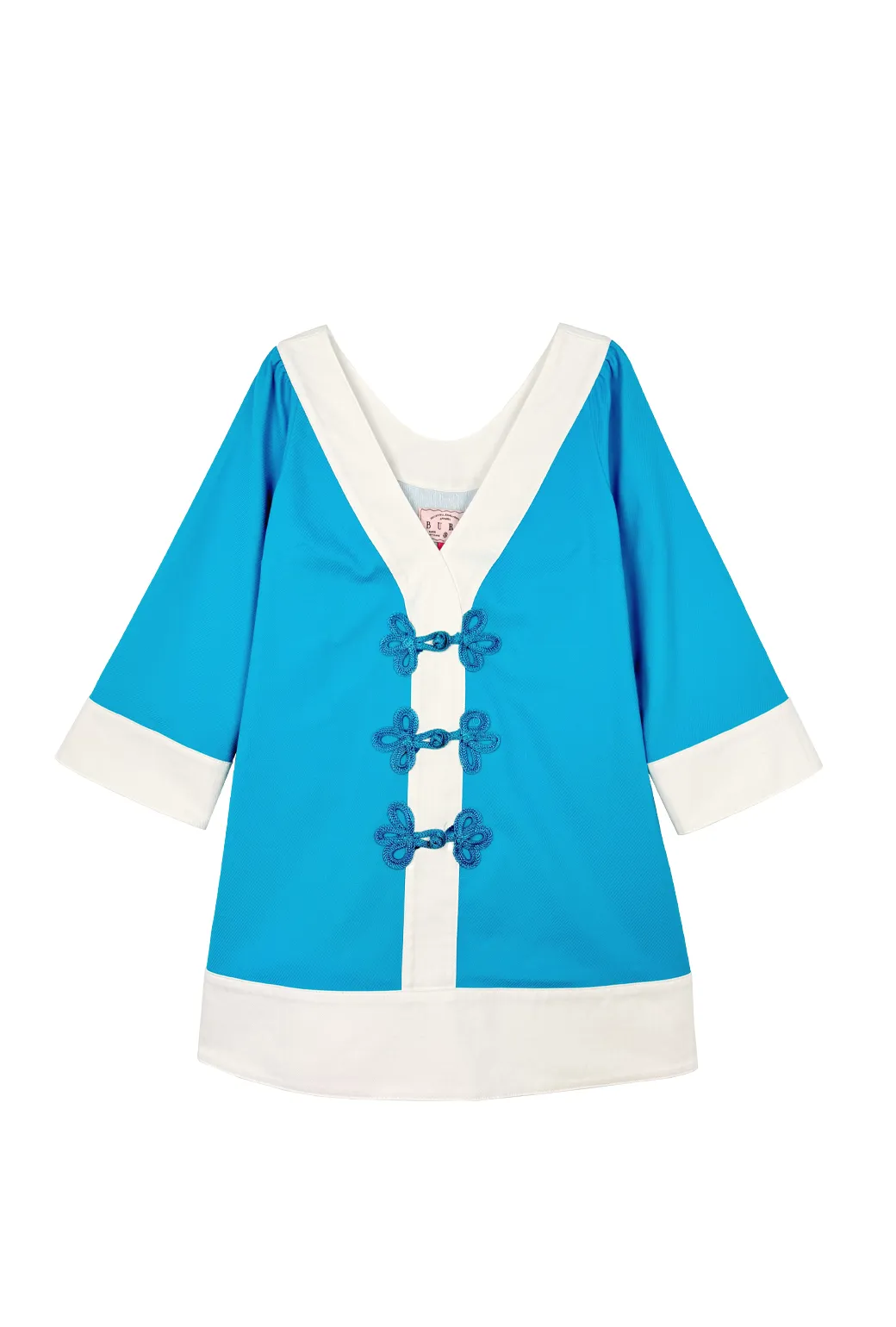 Deep V Mini Kaftan - Turquoise