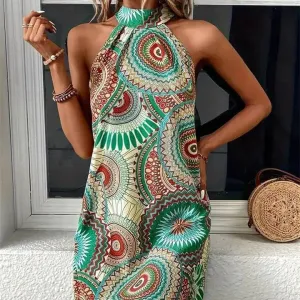 Elegant Sleeveless Dress in Ocean Green for Casual and Evening Wear