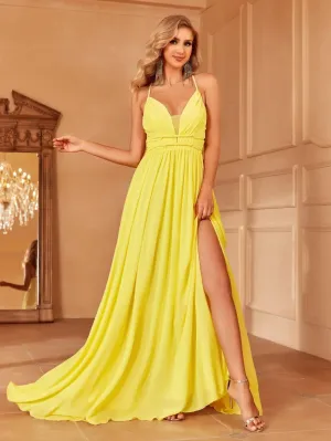 Elegant Twist Front Chiffon Cami Party Dress