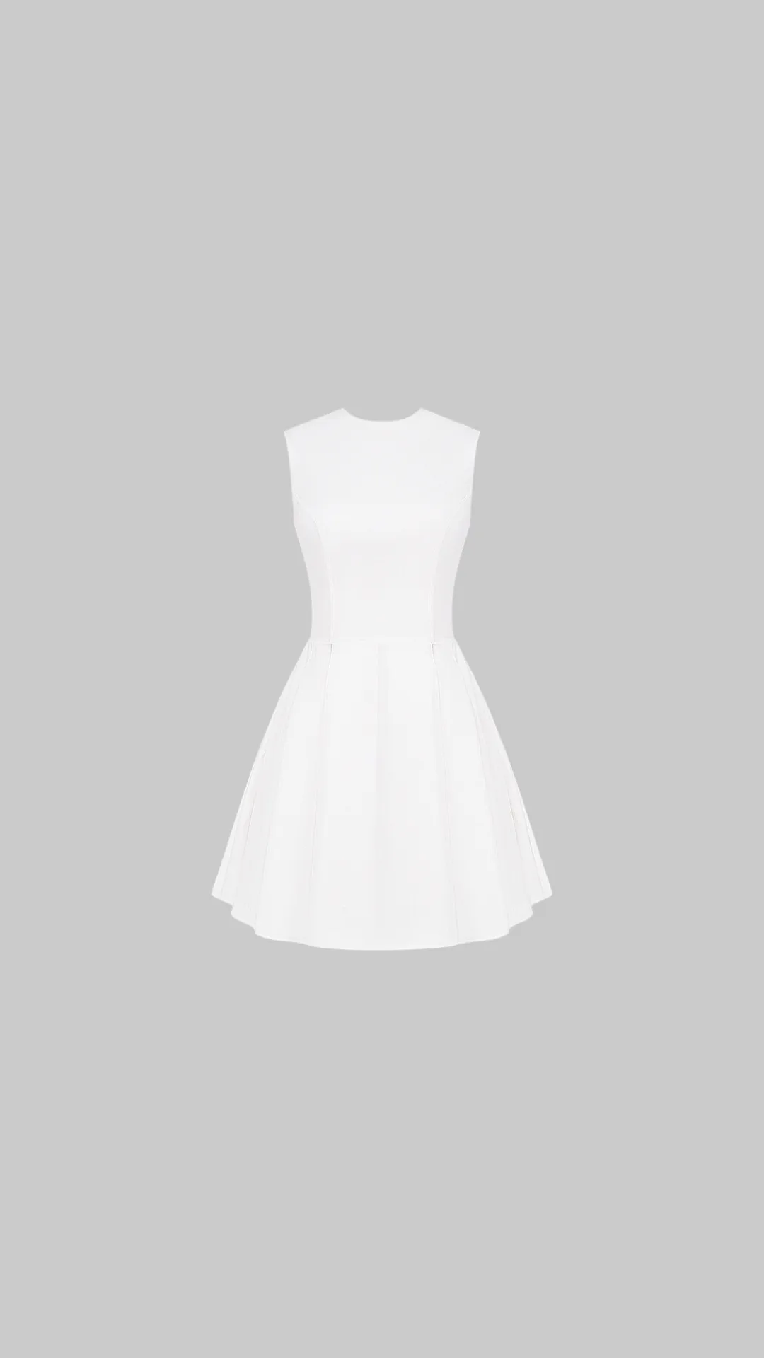 House of CB Claretta White Pleated Cotton Dress