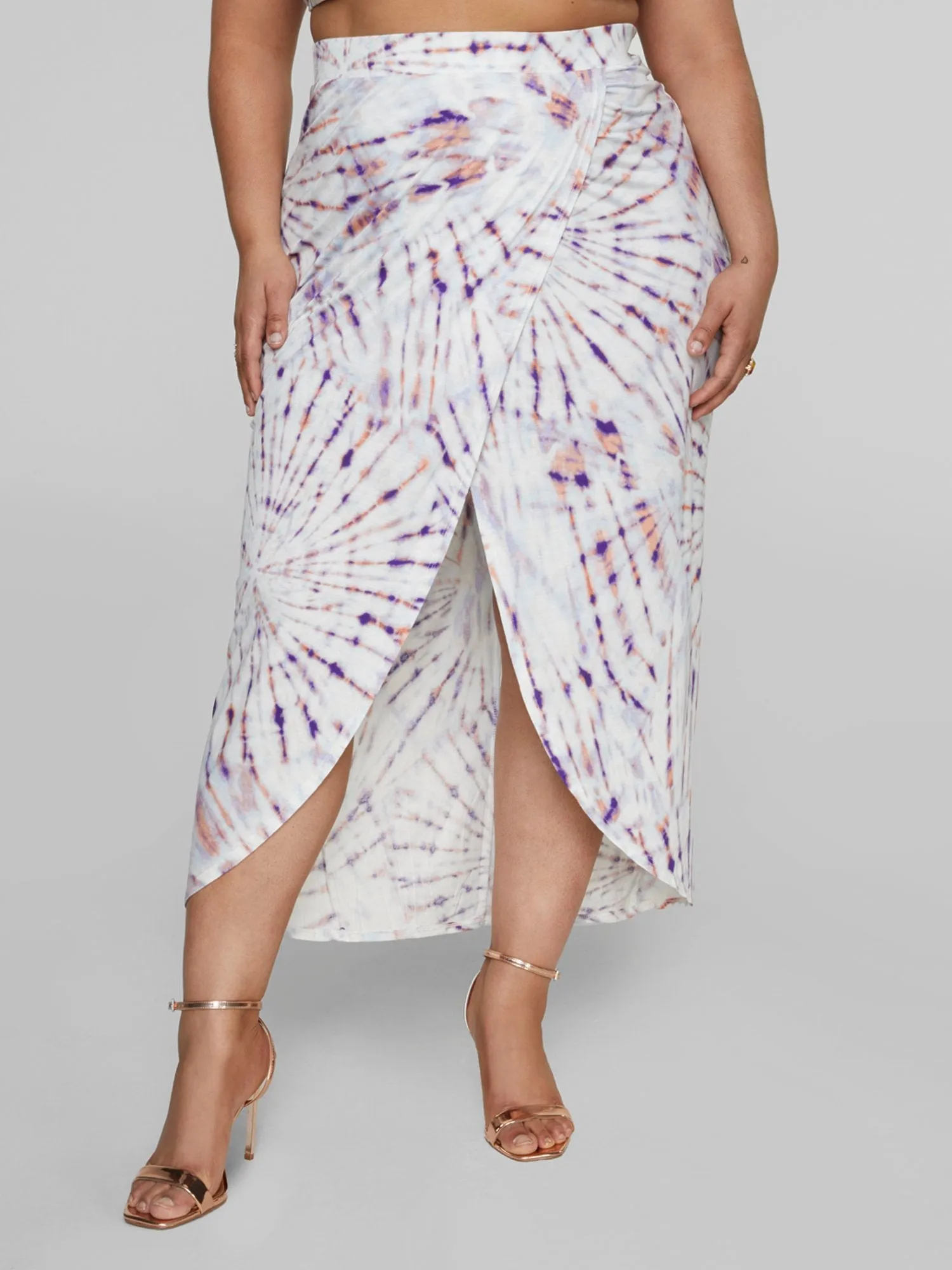 Janet Tie Dye Faux Wrap Skirt