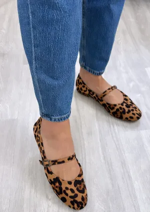 Marsali Leopard Suede Ballet Pumps