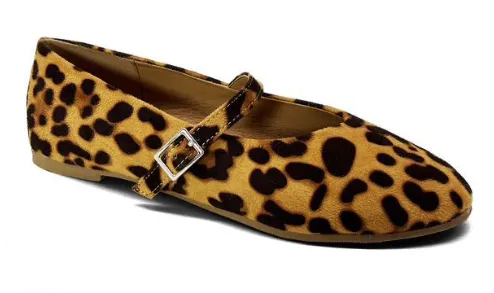 Marsali Leopard Suede Ballet Pumps