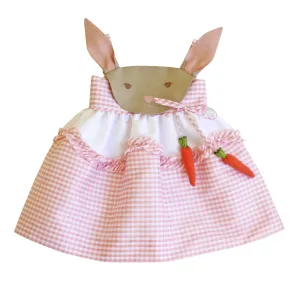 Pink Gingham Bunny Love Dress: Sizes 12M, 2T, 3T only