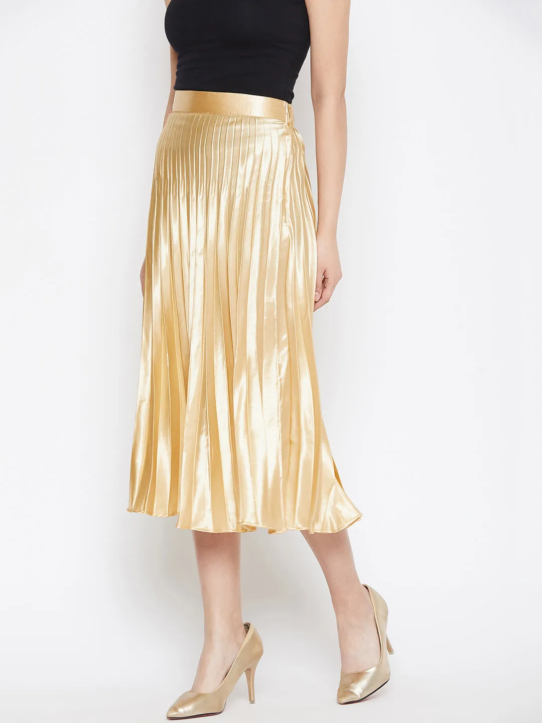 Pleated Midi Skirt