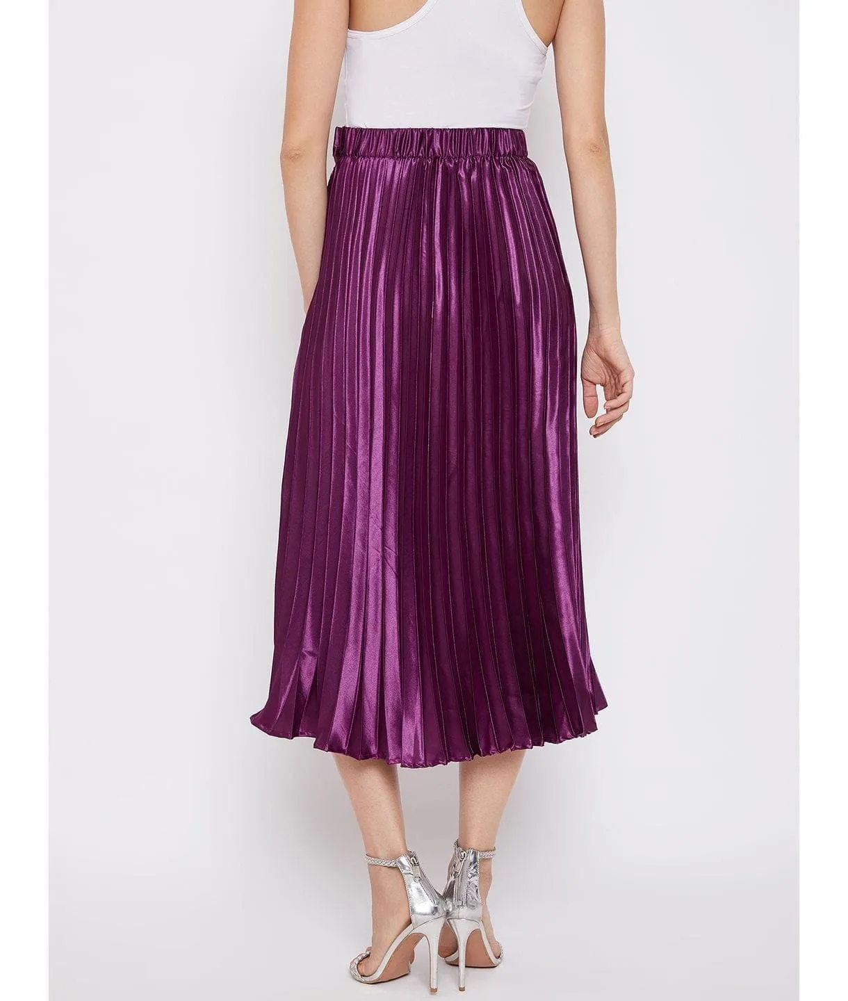 Pleated Midi Skirt