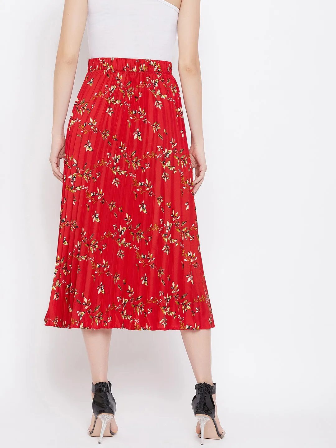 Pleated Midi Skirt