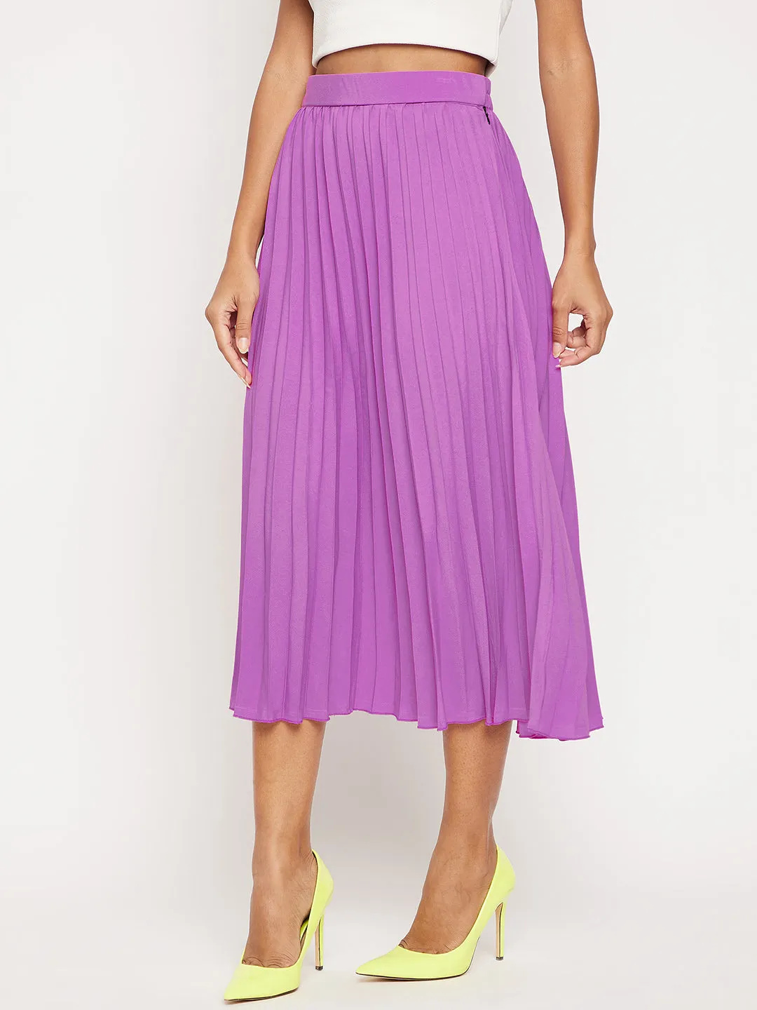 Pleated Midi Skirt