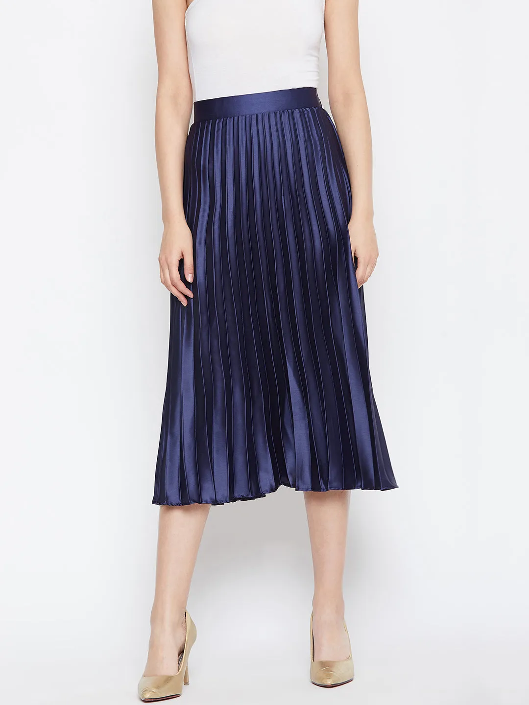 Pleated Midi Skirt