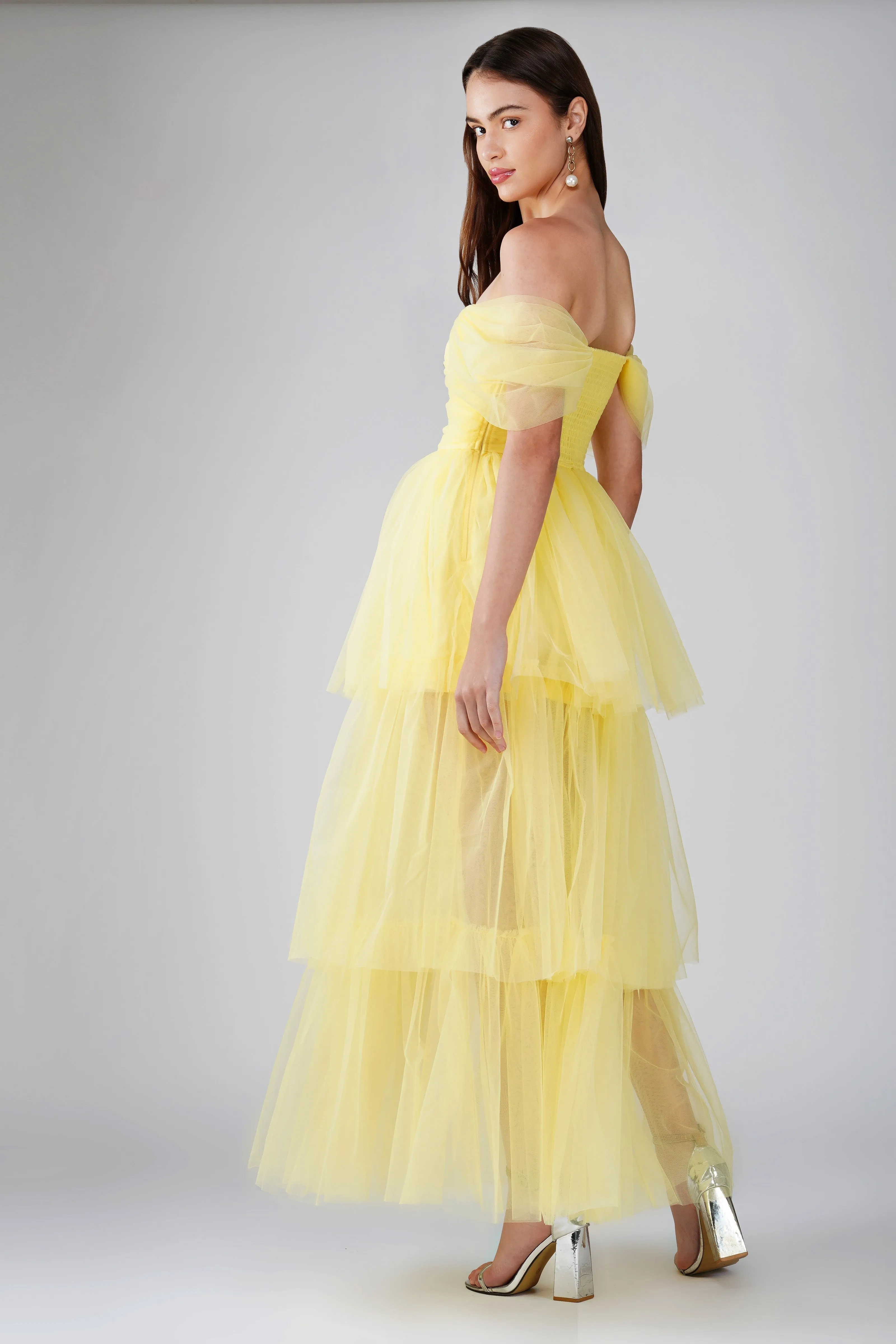 Sydney Yellow Tulle Dress