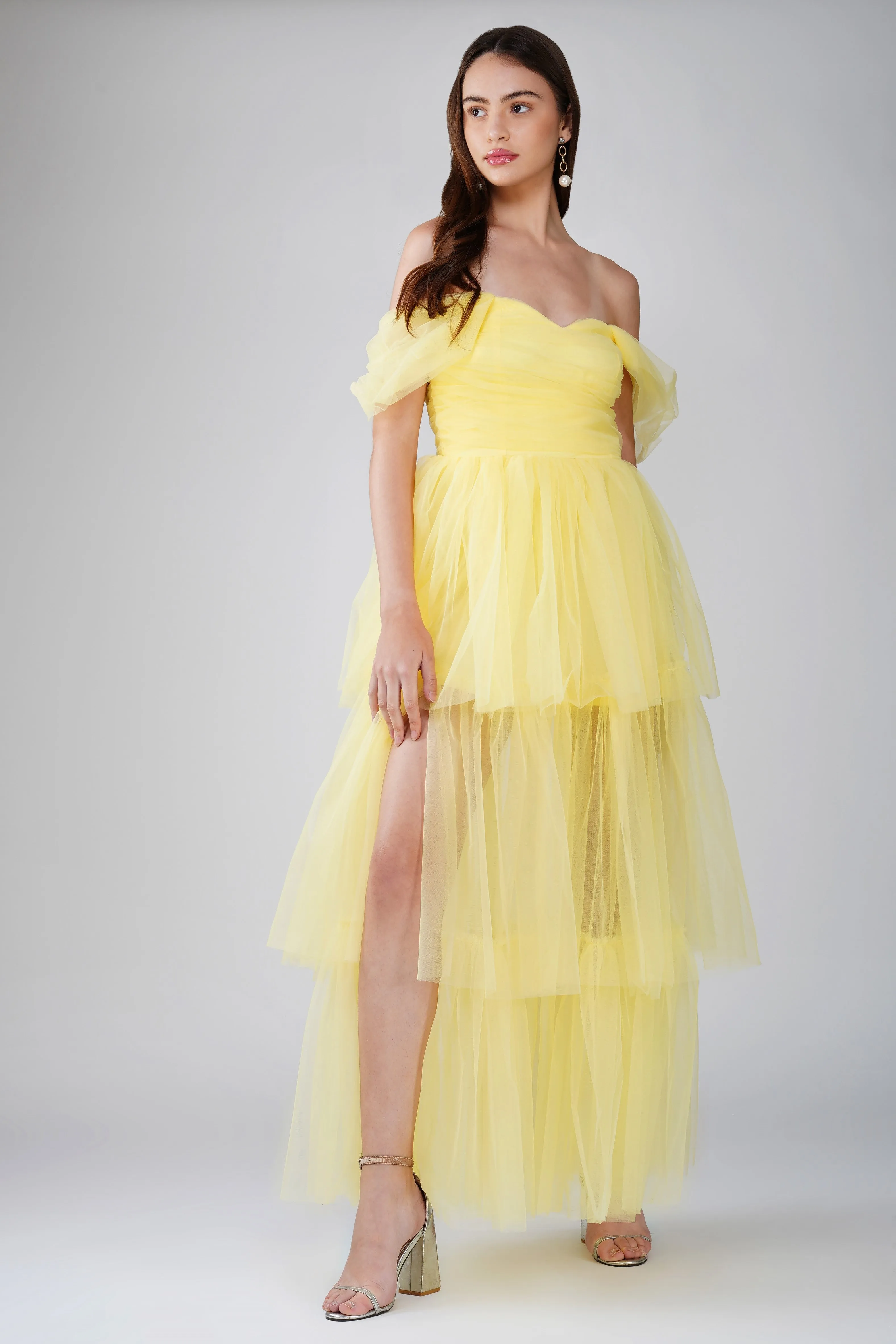 Sydney Yellow Tulle Dress