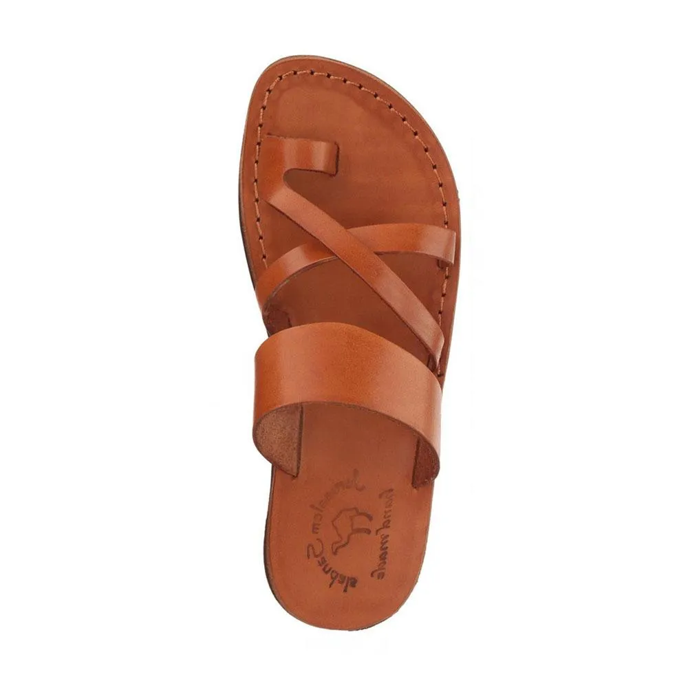 The Good Shepherd - Leather Toe Loop Slide | Honey